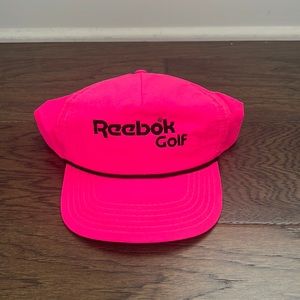 Reebok golf vintage pink strapback hat leather